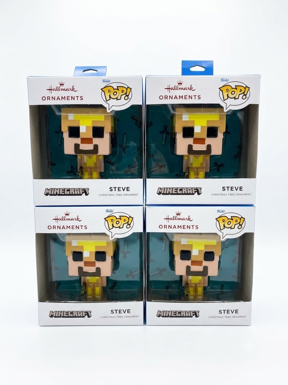 Lot of 4 Funko Pop! Vinyl Minecraft Steve in Gold Armor Walmart Exclusive Figure